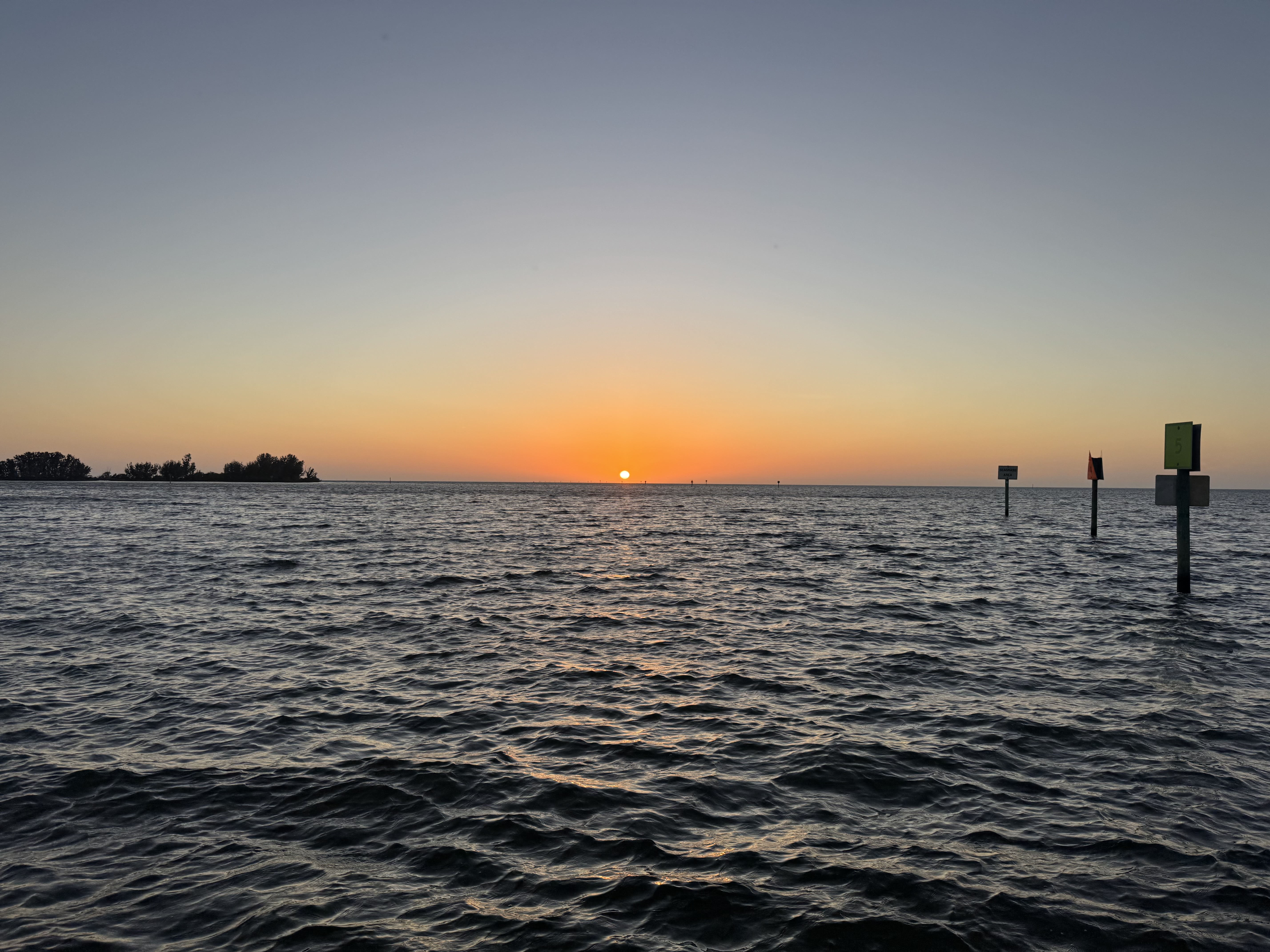 Beautiful sunset sailing from Hudson marina